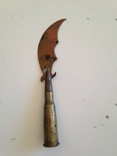 Ancien Ouvre Lettre Coupe Papier avec balle douille  Travail de Poilu WW1