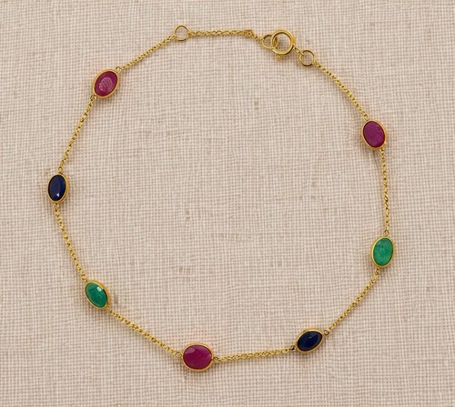 Bracelet délicat saphir bleu