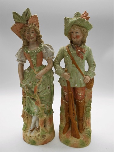 Grande paire figurine en - paire, de