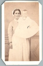 CDV 1866 Bébé et sa nourrice Photo Ancienne Laboulbène à Paris Nanny w/baby