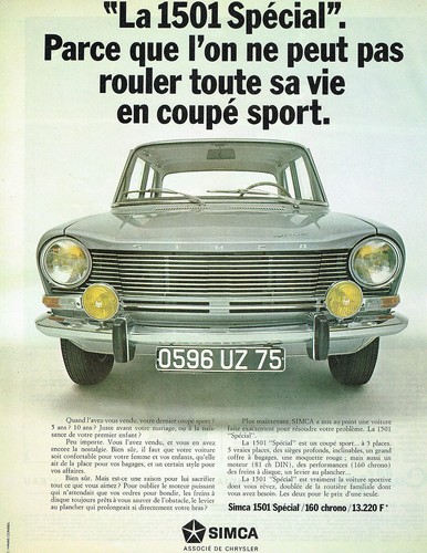 Publicite 1969 simca 1501 - 1969,