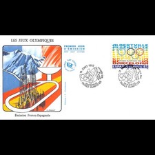 FDC JF - Pays olympiques. Albertville - Barcelone - 19/6/1992 Madrid