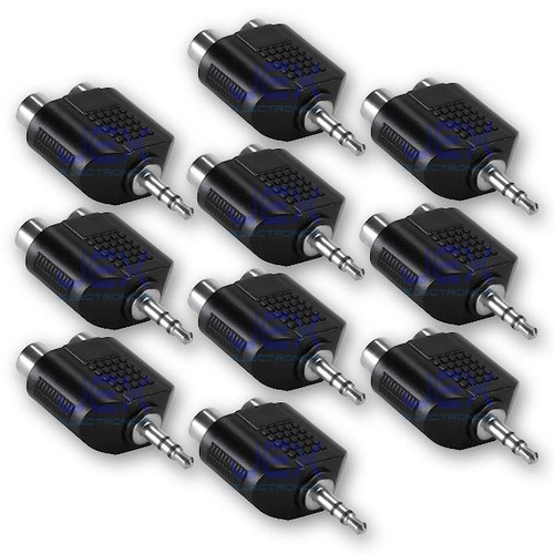 10x male stereo - 1/8", 3.5mm