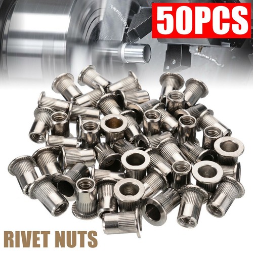 50pcs rivet ecrou plat - 50pcs, m6