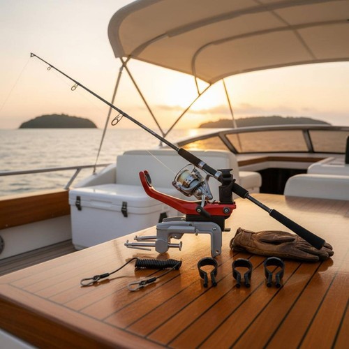 Porte canne bateau - porte-canne, nylon