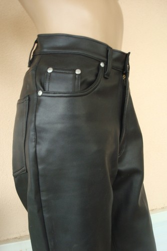 Jeans simili cuir noir - simili, marque