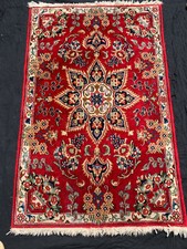 two Persian rug carpet Lilihan Lilian deux tapis persans rouge red 94 X 59cm