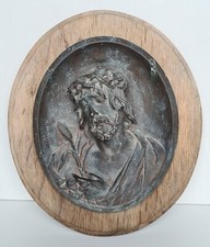 Plaque religieuse en bronze du