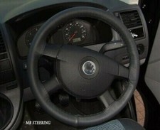 Couvre Volant En Cuir Noir Réel Pour Volkswagen Transporter T5 2003-2010