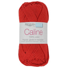 Fil à tricoter Caline Rouge 100% coton peigné gazé mercerisé Amigurumi