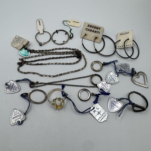 Lot bijoux argent pour montage - pour,