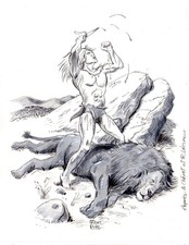 Rahan et le Lion Dessin