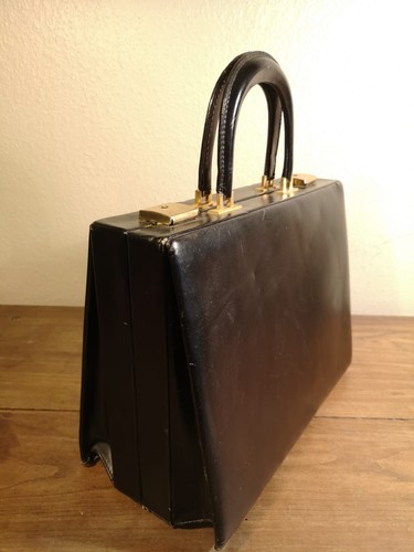 Malette cuir noir - malette,