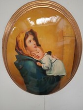 Cadre Tête De Lit Madone Du Repos Baroque Peinture À L'huile Médaillon 40x50CM