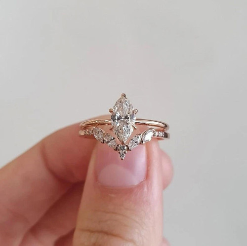 Bague mariée or rose - fn,