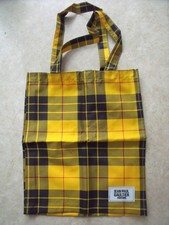 Sac tote bag  tartan jaune Jean Paul Gaultier