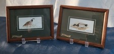 DEUX AQUARELLES de DENIS CHAVIGNY datées signées 1990 OISEAUX Ornithologie