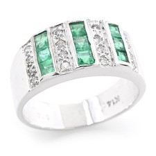 Bague Argenté Or Blanc 14K