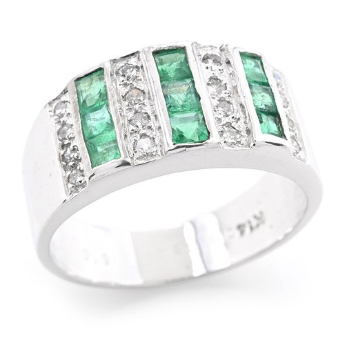 Bague argenté blanc 14k - bague,