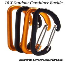 10 X Extérieur Mousqueton Boucle 4mm Résistant Sécurité Clip pour Escalade Hamac