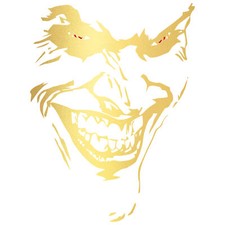 Autocollant Joker doré