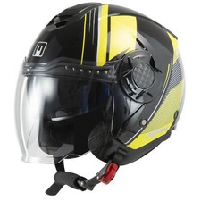 Casque Jet MPH DJ Graphique Noir Jaune Gris