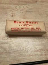 US WW2 MUSLIN BANDAGE 5in X 5 Yards GERBO ORIGINAL - MEDICAL DPTT