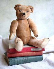 Small Vintage Teddy Bear Old French Child Jointed Velvet Stuffed Toy Bear