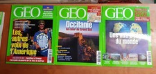 LOT DE 3 MAGAZINES GEO ANNEE 2004 N° 304 . 305 et 307