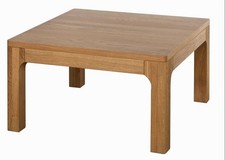 Table Basse Table De Salon Latina 80x80x45Cm En Chêne Miel Partiellement Massif