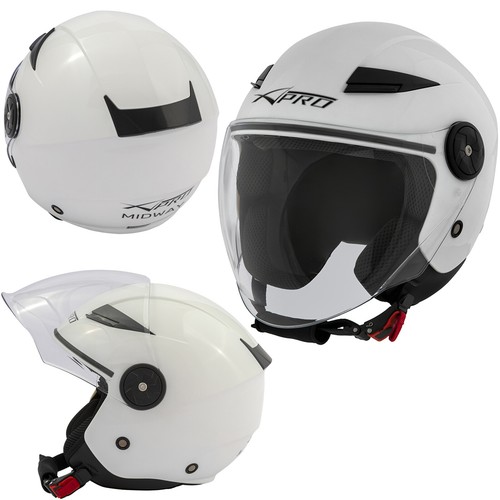 Casque moto jet visière long - moto,