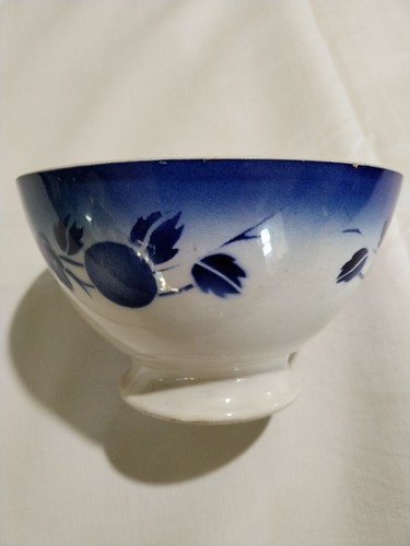 Ancien grand bol - ancien, bleu