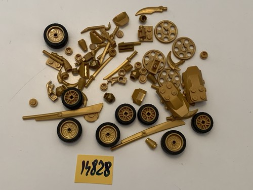 Lot pièces lego - de, dorées