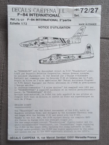 Décalcomanies maquette avion - décalcomanies,