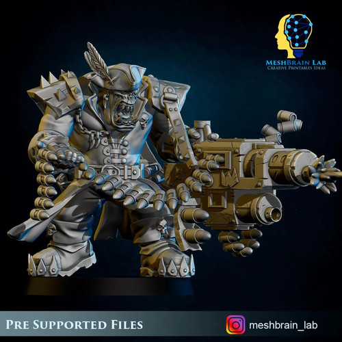 Printed ork pirate - printed,