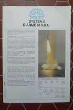 DOCUMENT DTEN SYSTEME D'ARME AIR MSBS MISSILE BALISTIQUE MARINE SOUS-MARIN SNLE