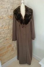 Très beau Manteau M & S en Laine et Cachemere avec Col Fausse Four 