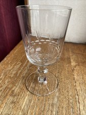 Verre A Eau Ancien Cristal Baccarat Pied Bouton Écailles Palmettes 