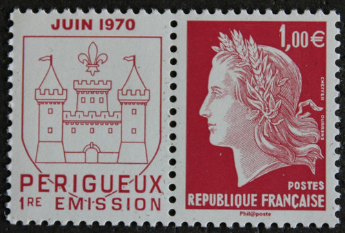 Timbre france marianne de - -,