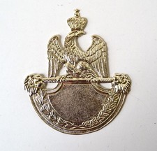 037 - PLAQUE de SHAKO neuve Aigle Napoléon 1er empire - Métal blanc - militaria