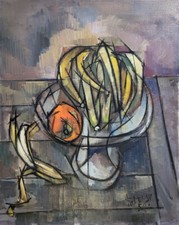 Roger LERSY (1920-2004) HsT 1952 81x65cm Fruits Jeune Peinture Bernard Buffet