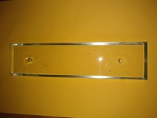 lot de 8 plaques propreté porte en verre biseauté ancien (24 x 6 cm)