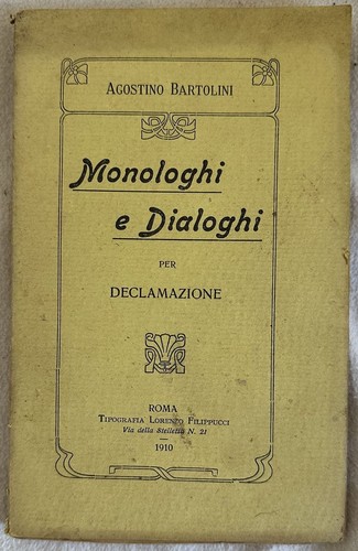 Agostino bartolini monologues - agostino,