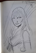 RARE DEDICACE  ROBERT GIGI SUR FEUILLE