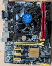 Motherboard carte-mère Asus H81M-PLUS complète avec processeur et mémoire