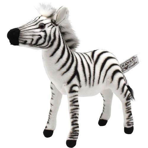 Peluche réaliste hansa zebra - peluche,