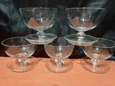 lot 5 coupes à dessert en cristal hollandais cristallerie Leerdam