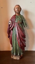 Sculpture bois polychrome - sculpture, en