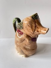 Broc Pichet  Animalier Barbotine ONNAING MAJOLICA   FRANCE