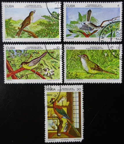 Timbres 1cuba oiseaux - du,